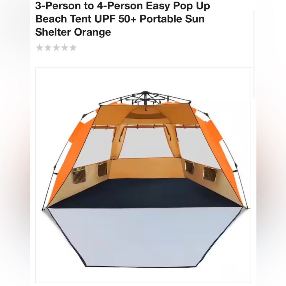 3 to 4 person beach tent